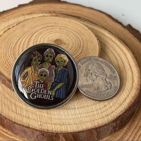 The Golden Ghouls Enamel Pin/ Brooch Lapel - Picture 4 of 6